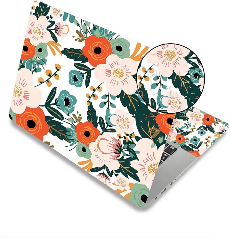 ARTSO 15.6 inch Laptop Notebook Skin Sticker Universal Soft Art Cover Decal Fits 12 13 13.3 14 15 15.4 15.6 inch Laptop Protector,Easy to Apply, Reusable, Flower - Image 3
